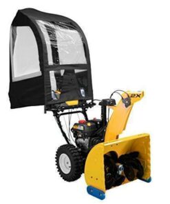 Arnold Deluxe Universal Snow Thrower Cab, Black - Fits 2 & 3-Stage Blowers, Includes Pouch & Reflective Fabric