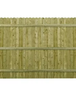Barrette 6x8 ft Pressure-Treated Wood Privacy Fence Panel with Dog-Ear Design