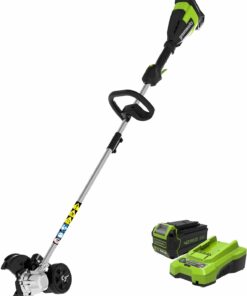 Greenworks 40V Brushless Edger, 8" Blade, 4.0Ah Battery & Charger, Lightweight, Quiet, Cordless Yard Tool
