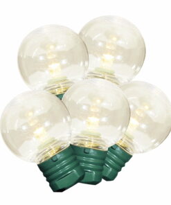 Holiday Time 100-Count Warm White LED G30 Christmas Lights, 58.1 ft, Green Wire, Indoor/Outdoor, UL-Certified