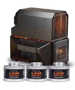 InstaFire VESTA Self-Powered Compact Heater & Stove, Black, Indoor/Outdoor Camping/Emergency Use