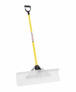 The Snowplow 30" Poly Blade Snow Pusher Shovel with Ergonomic Fiberglass Handle