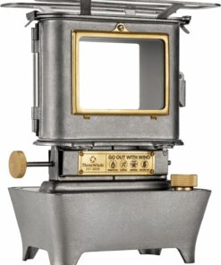 Thous Winds Fire Dance Stainless Steel Oil Lantern, Retro Silver, Outdoor Cooking & Lighting